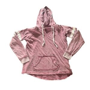 Ocean Drive Velvet Maroon Women’s Hoodie Size Small With Draw Strings
